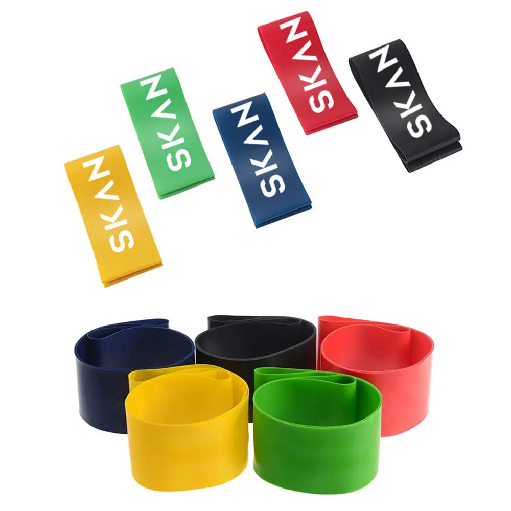 5 Level Resistance Rubber Bands Yoga Training Elastic Bands Bpower Fitness