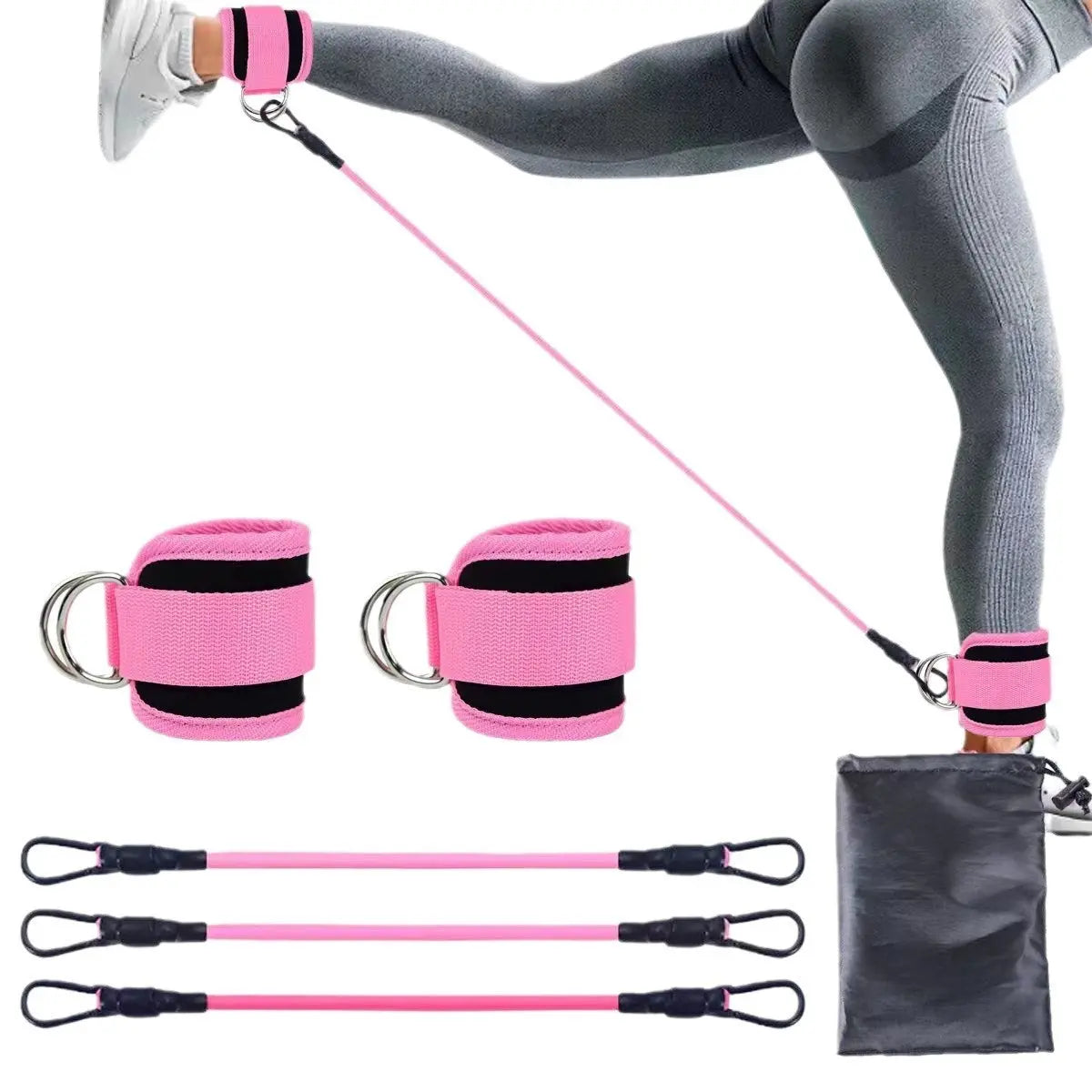 Ankle Strap Resistance Bands Hip Leg Strength Pull Rope Fitness Elastic Training Home Yoga Pilate Crossfit Workout Gym Equipment Bpower Fitness