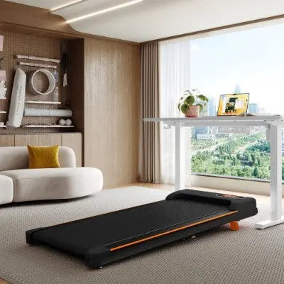 Folding Under Desk Walking Pad Treadmill With Adjustable Incline, 1-6 Km H Low Noise For Home  Office, LED Display, Magnetic Remote Control, Transport Wheels  Plug, Black. Bpower Fitness