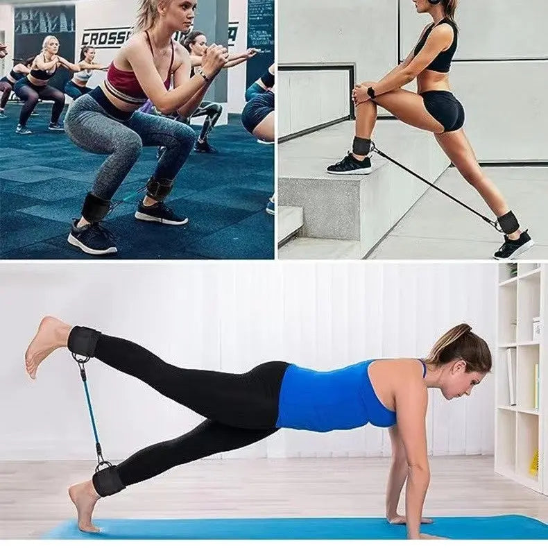 Ankle Strap Resistance Bands Hip Leg Strength Pull Rope Fitness Elastic Training Home Yoga Pilate Crossfit Workout Gym Equipment Bpower Fitness