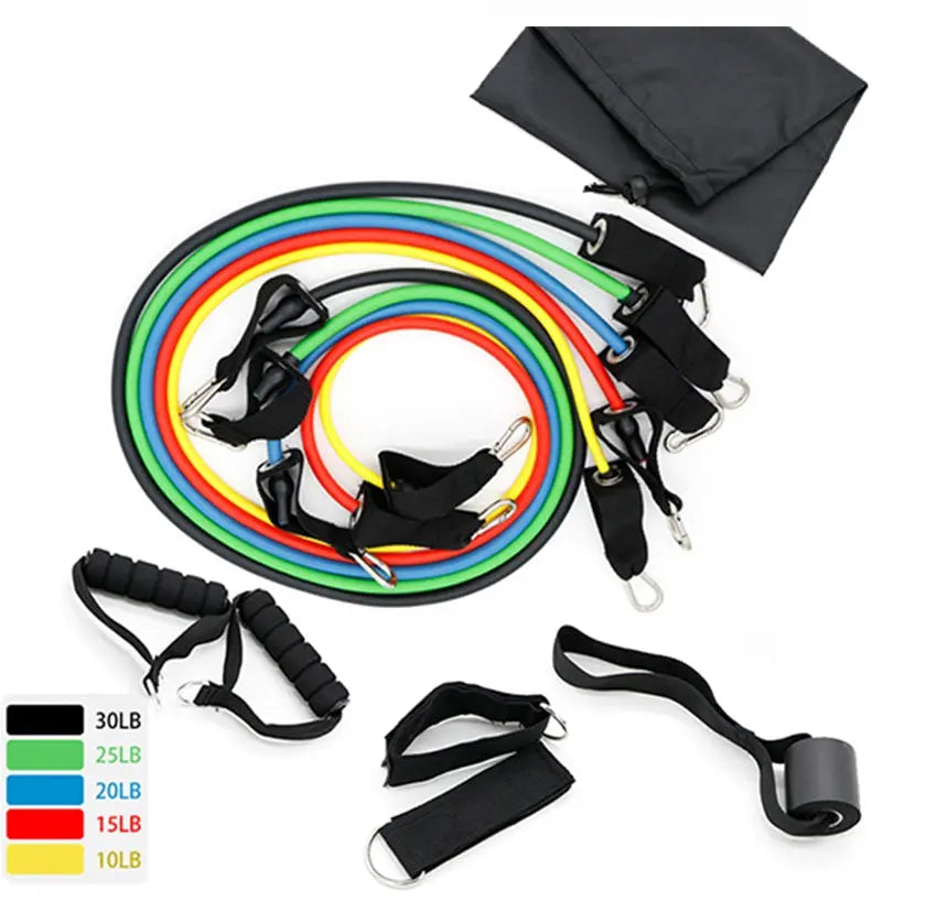 Latex Resistance Bands Workout Exercise Yoga Crossfit Fitness Tubes Pull Rope Fitness Exercise Equipment Tool Bpower Fitness