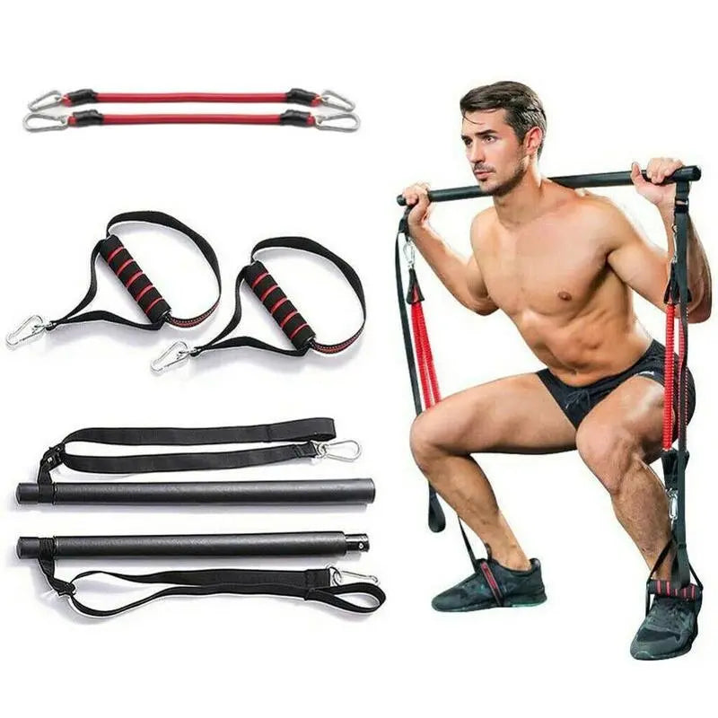 Pilates Bar Kit With Resistance Bands Portable Home Gym Workout Equipment Perfect Stretched Fusion Exercise Bar And Bands Bpower Fitness