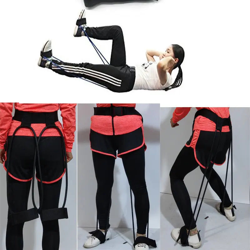 Latex Material Yoga Fitness Belt Foot Pedal Tension Rope Home Exercise Fitness Equipment Home Workout Resistance Bands Bpower Fitness