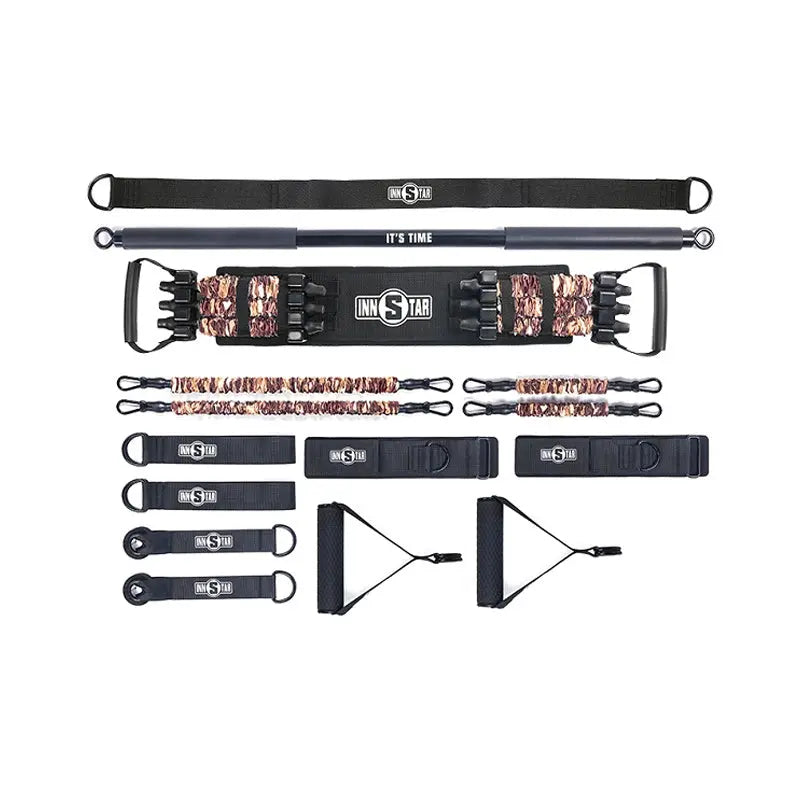 High Quality Latex Resistance Bands Set With Workout Bar Workout Bench Adjustable Home Exercise Bpower Fitness