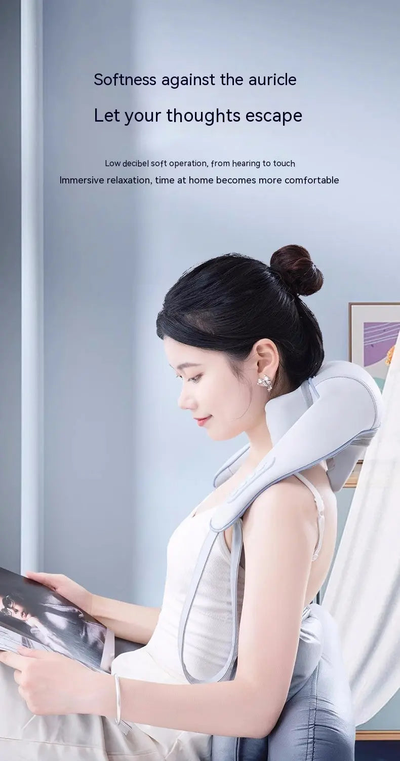 Cervical Oblique Muscle Massager Shoulder Hot Compress Rechargeable Massage Shawl Neck Bpower Fitness