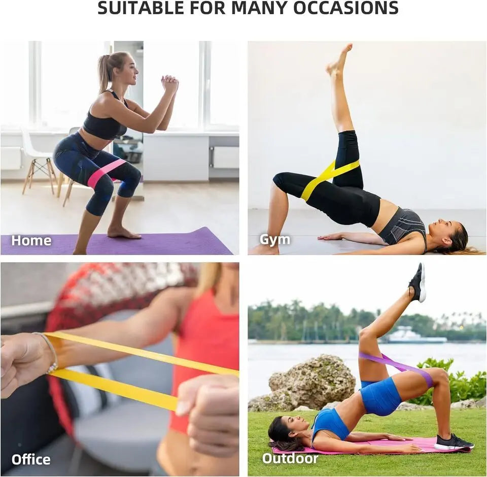 Resistance Loop Exercise Bands, Resistance Bands Exercise Bands For Home Fitness, Stretching, Strength Training, Physical Therapy,Elastic Workout Bands For Women Men Kids, Set Of 5 Bpower Fitness
