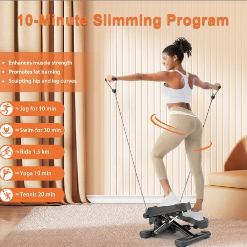 CD Monitor   Downloads Home Office Exercise 330LBS Capacity Mini Stepper With Resistance Bands And LCD Monitor Bpower Fitness