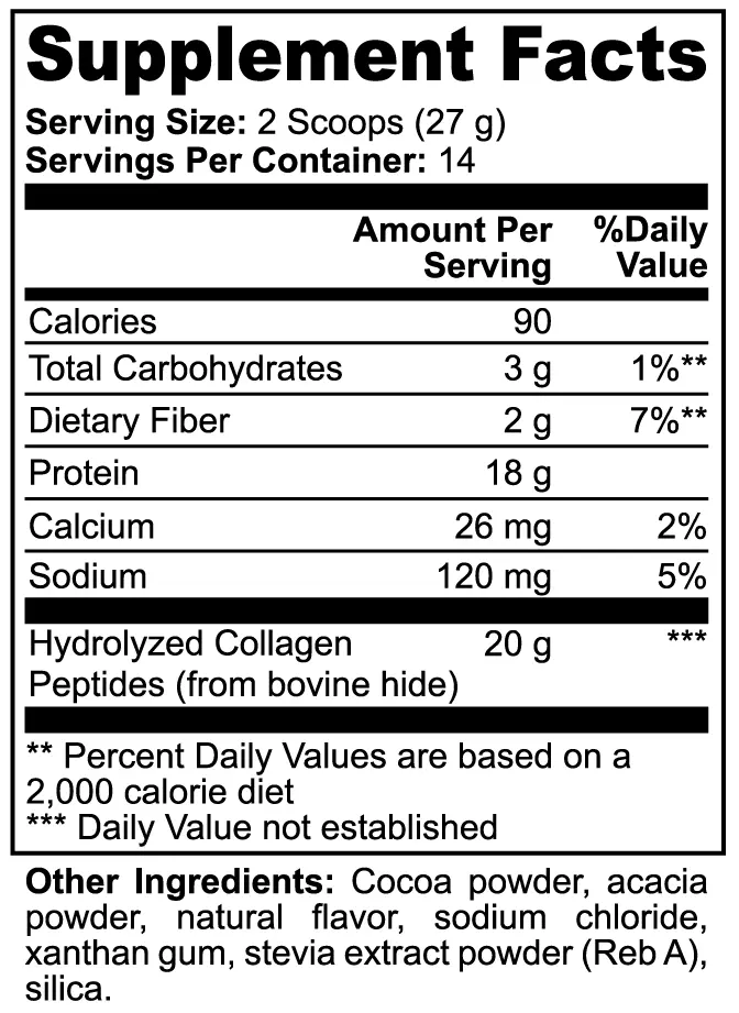 Grass-Fed Collagen Peptides Powder (Chocolate) Bpower Fitness