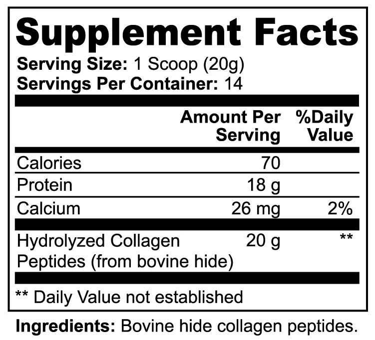 Grass-Fed Hydrolyzed Collagen Peptides Bpower Fitness