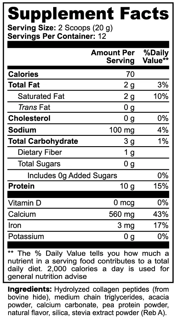 Grass-Fed Collagen Creamer (Vanilla) Bpower Fitness