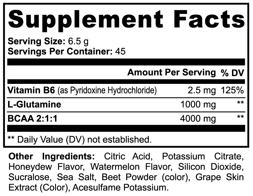 BCAA Post Workout Powder (Honeydew/Watermelon) Bpower Fitness