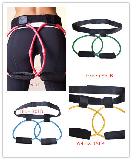 Fitness Women Body Butt Band Resistance Bands Adjustable Waist Belt Pedal Exerciser Bpower Fitness