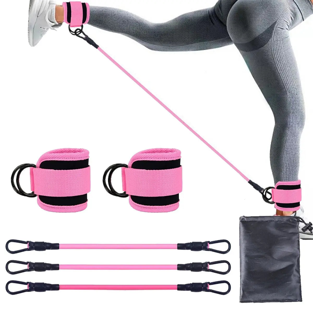 Ankle Strap Resistance Bands Hip Leg Strength Pull Rope Fitness Elastic Training Home Yoga Pilate Crossfit Workout Gym Equipment Bpower Fitness