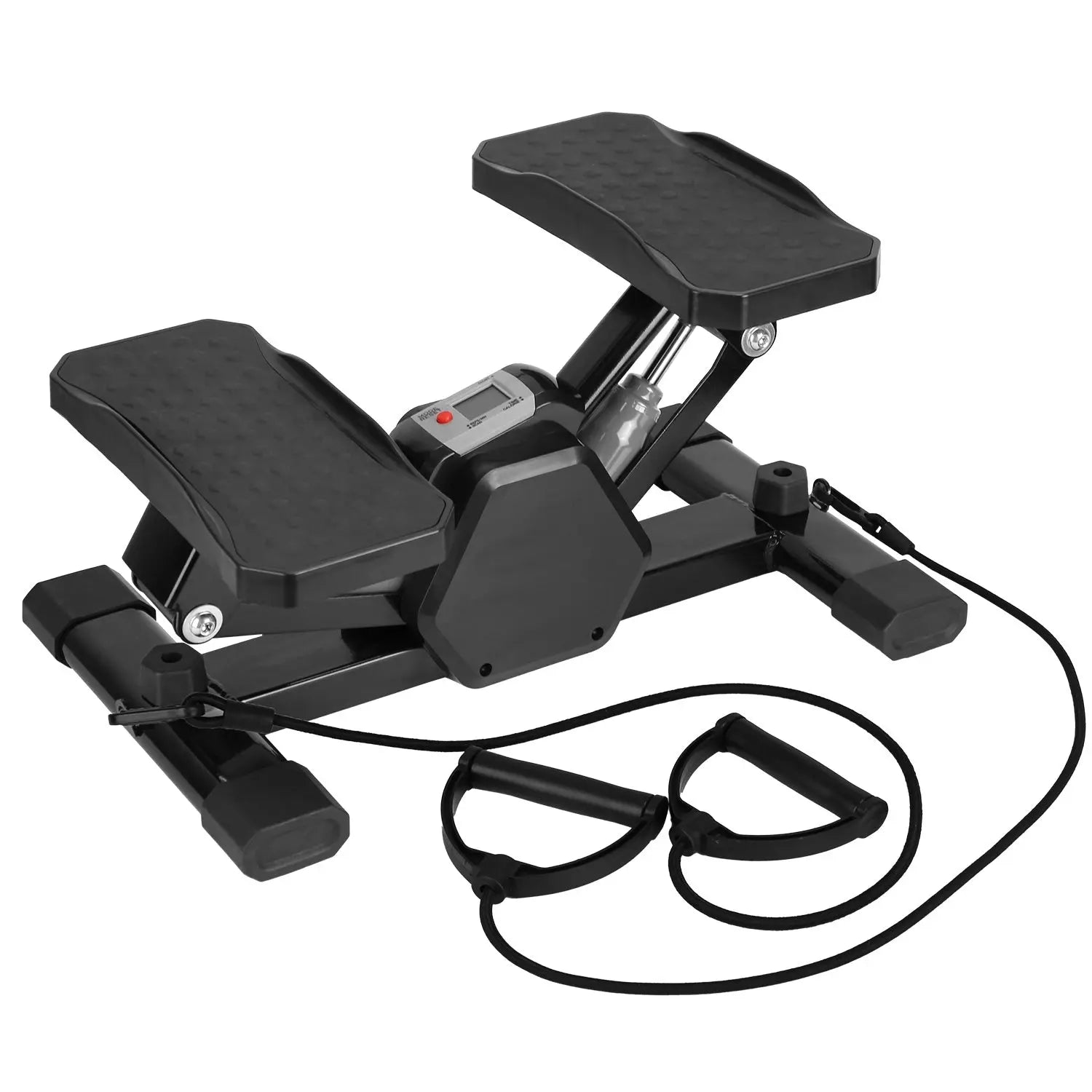 Mini Stepper Stair Stepper With Resistance Bands Quiet Workout Stepper With Digital Timer Max 330.7LBS Load For Home Bpower Fitness
