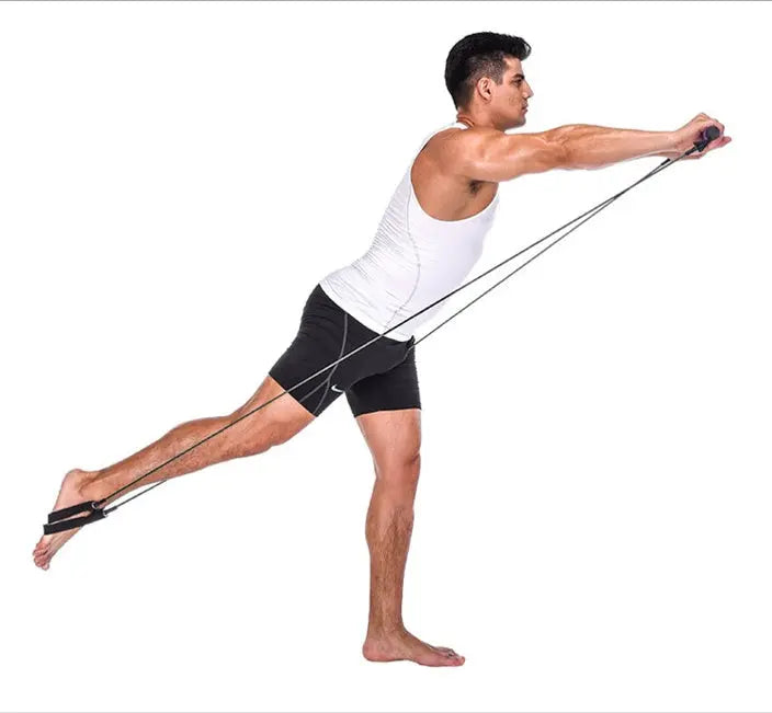 Yoga Crossfit Resistance Bands Exerciser Pull Rope Portable Gym Workout Pilates Bar Trainer Elastic Bands Bpower Fitness
