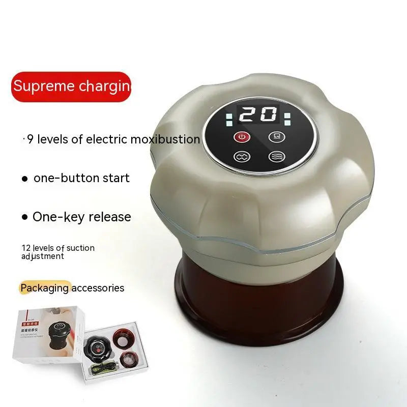 Intelligent Electric Breathing Gua Sha Scraping Massager Whole Body Hot Compress Massage Tank Bpower Fitness