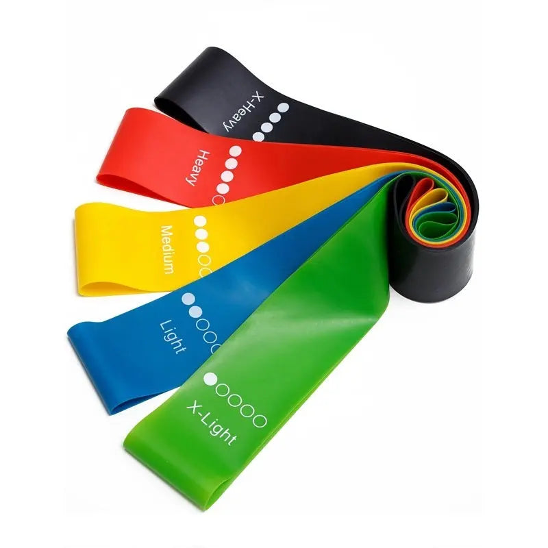 Yoga Resistance Rubber Bands Indoor Outdoor Fitness Equipment 0.35mm-1.1mm Pilates Sport Training Workout Elastic Bands Bpower Fitness