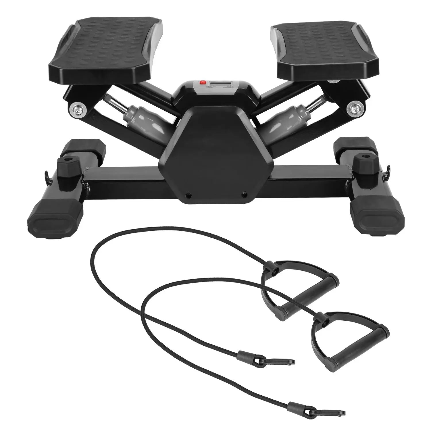 Mini Stepper Stair Stepper With Resistance Bands Quiet Workout Stepper With Digital Timer Max 330.7LBS Load For Home Bpower Fitness
