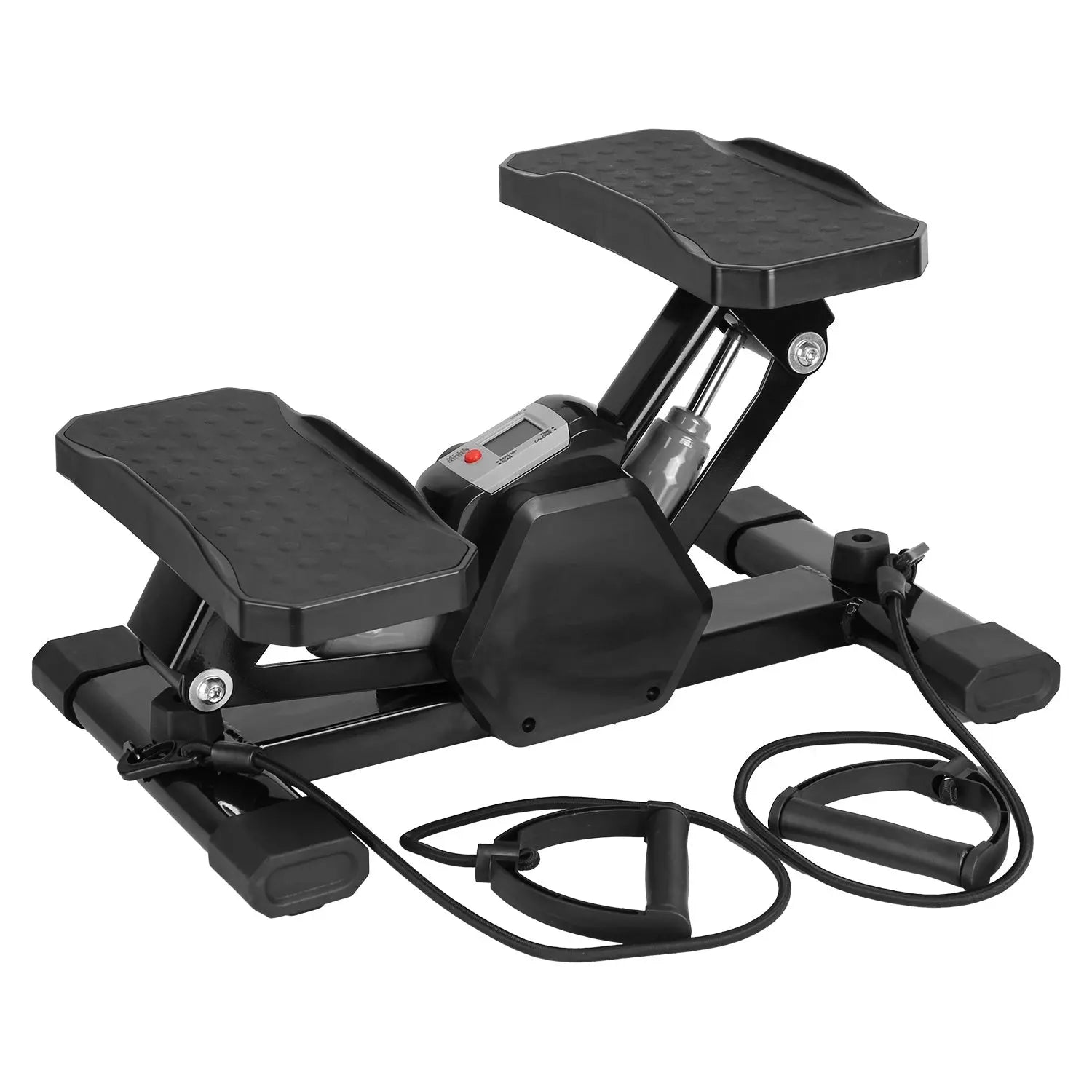 Mini Stepper Stair Stepper With Resistance Bands Quiet Workout Stepper With Digital Timer Max 330.7LBS Load For Home Bpower Fitness