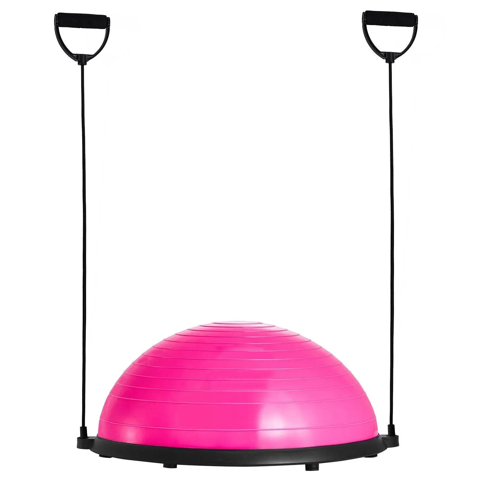 VEVOR Half Exercise Ball Trainer, 23 Inch Balance Ball Trainer, 660lbs Capacity Stability Ball, Yoga Ball With Resistance Bands & Foot Pump, Strength Fitness Ball For Home Gym, Full Body Workout, Bpower Fitness