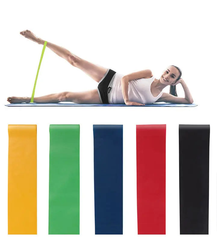 5 Level Resistance Rubber Bands Yoga Training Elastic Bands Bpower Fitness