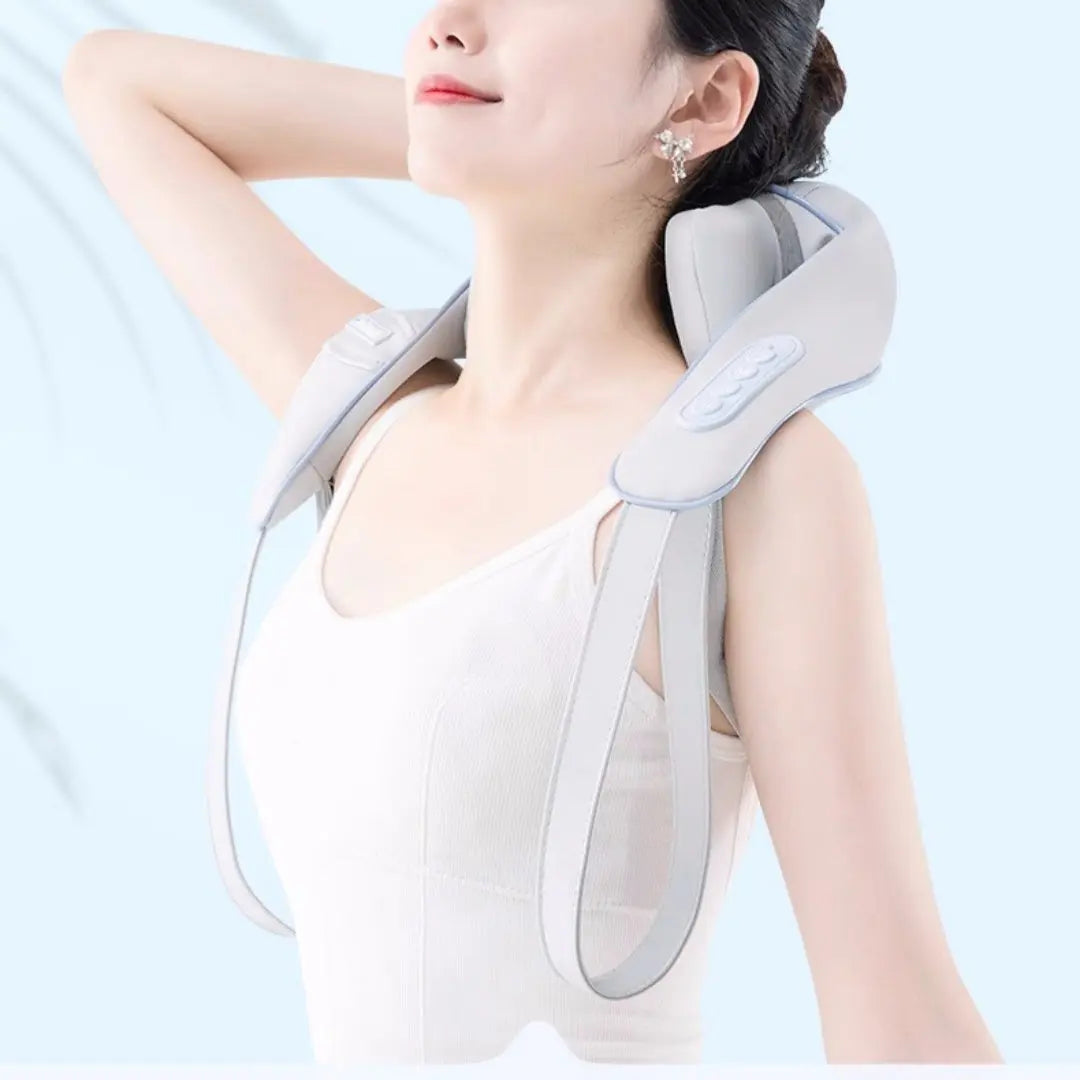 Cervical Oblique Muscle Massager Shoulder Hot Compress Rechargeable Massage Shawl Neck Bpower Fitness