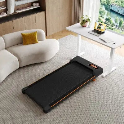Folding Under Desk Walking Pad Treadmill With Adjustable Incline, 1-6 Km H Low Noise For Home  Office, LED Display, Magnetic Remote Control, Transport Wheels  Plug, Black. Bpower Fitness