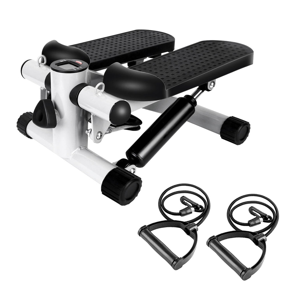 Stepper For Exercise Mini Fitness Stepper With 2 Resistance Bands LCD Monitor Max 330.7LBS Load Stair Stepper Quiet Stepper Bpower Fitness