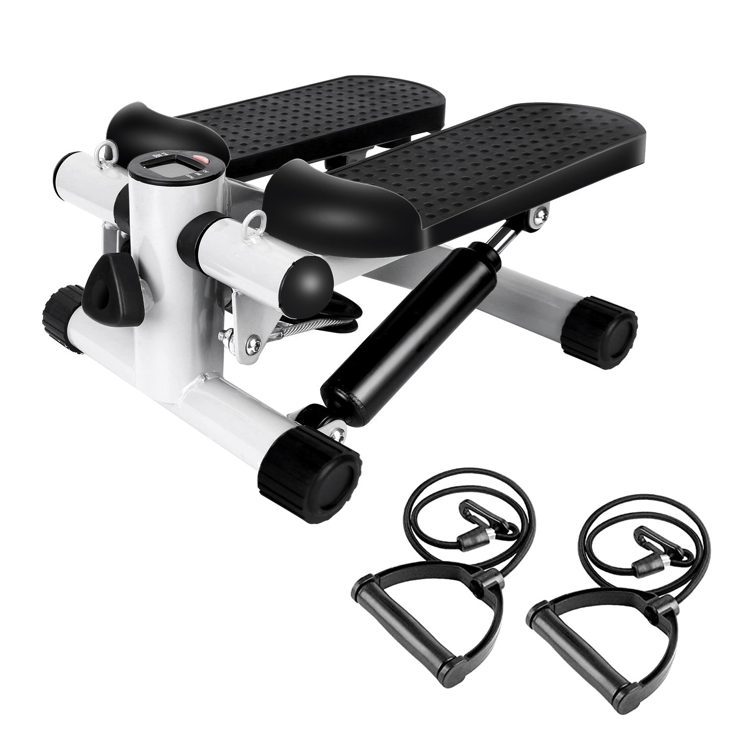 Stepper For Exercise Mini Fitness Stepper With 2 Resistance Bands LCD Monitor Max 330.7LBS Load Stair Stepper Quiet Stepper Bpower Fitness