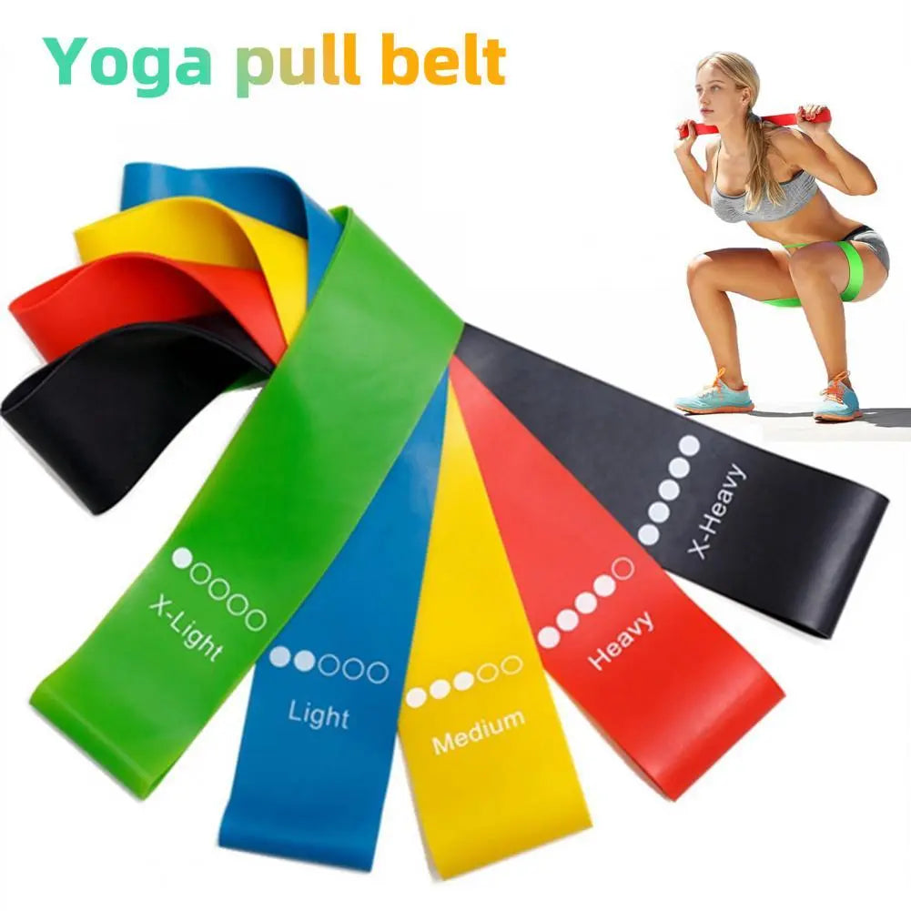 Yoga Resistance Rubber Bands Indoor Outdoor Fitness Equipment 0.35mm-1.1mm Pilates Sport Training Workout Elastic Bands Bpower Fitness