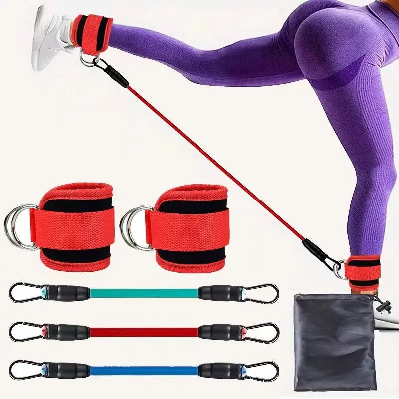 Ankle Strap Resistance Bands Hip Leg Strength Pull Rope Fitness Elastic Training Home Yoga Pilate Crossfit Workout Gym Equipment Bpower Fitness