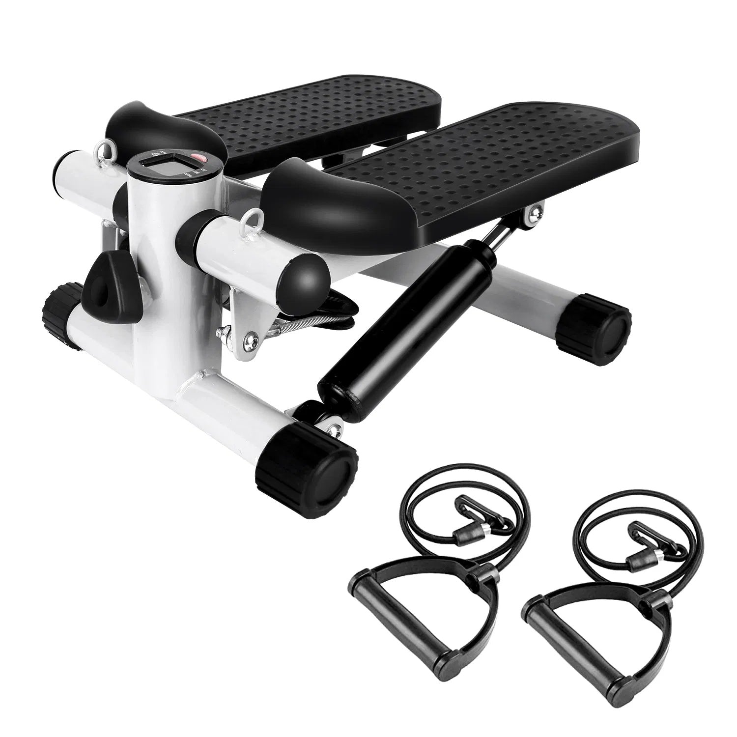 Exercise Stepper For Women Mini Fitness Stepper With 2 Resistance Bands LCD Monitor Max 330.7LBS Load Stair Stepper Quiet Stepper Bpower Fitness