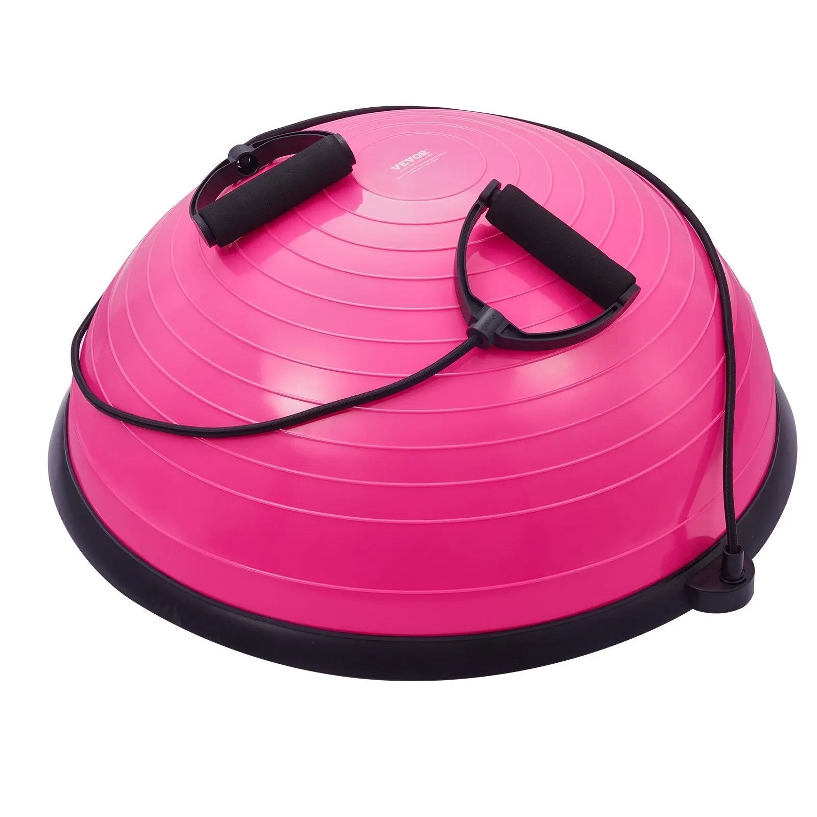VEVOR Half Exercise Ball Trainer, 23 Inch Balance Ball Trainer, 660lbs Capacity Stability Ball, Yoga Ball With Resistance Bands & Foot Pump, Strength Fitness Ball For Home Gym, Full Body Workout, Bpower Fitness