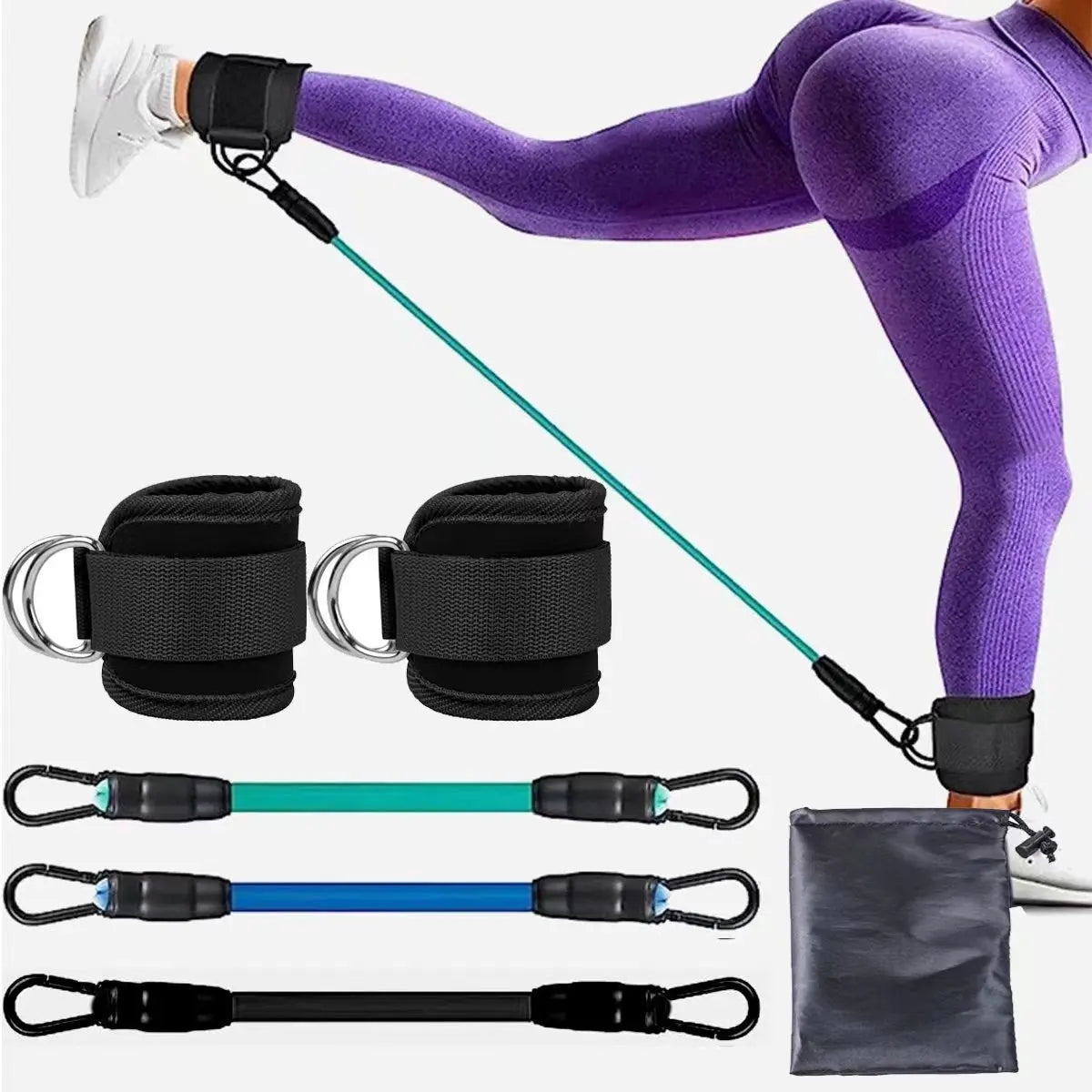 Ankle Strap Resistance Bands Hip Leg Strength Pull Rope Fitness Elastic Training Home Yoga Pilate Crossfit Workout Gym Equipment Bpower Fitness