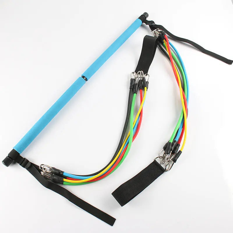 Fitness Yoga Pilates Bar Portable Gym Accessories Sport Elastic Bodybuilding Resistance Bands For Home Trainer Workout Equipment Bpower Fitness