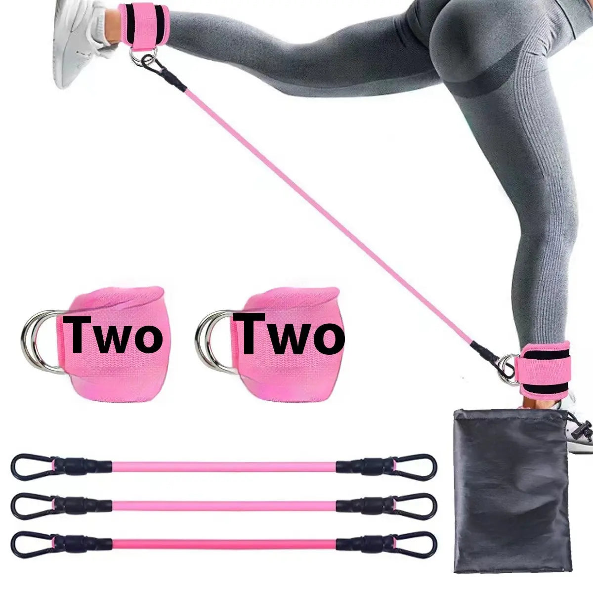 Ankle Strap Resistance Bands Hip Leg Strength Pull Rope Fitness Elastic Training Home Yoga Pilate Crossfit Workout Gym Equipment Bpower Fitness