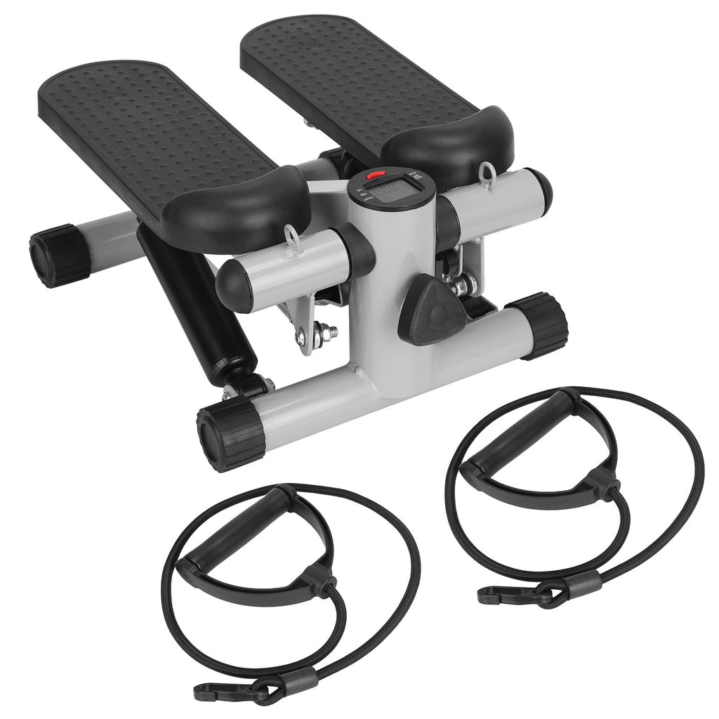 Stepper For Exercise Mini Fitness Stepper With 2 Resistance Bands LCD Monitor Max 330.7LBS Load Stair Stepper Quiet Stepper Bpower Fitness