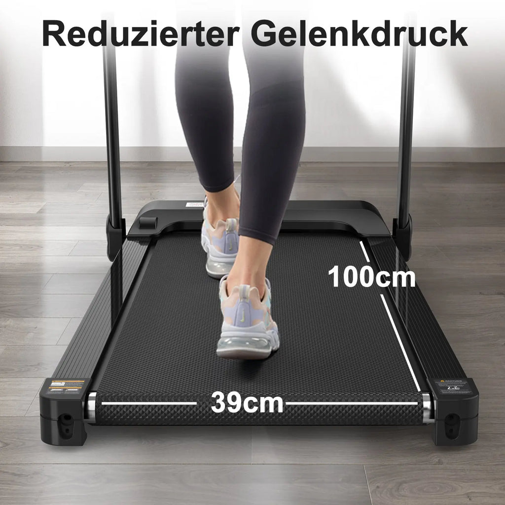 EU Electric Treadmill, Folding Treadmill For Home Up To 12 Kmh, With LED Display, App And Tablet Holder, Compact Treadmill For Home And Office Bpower Fitness