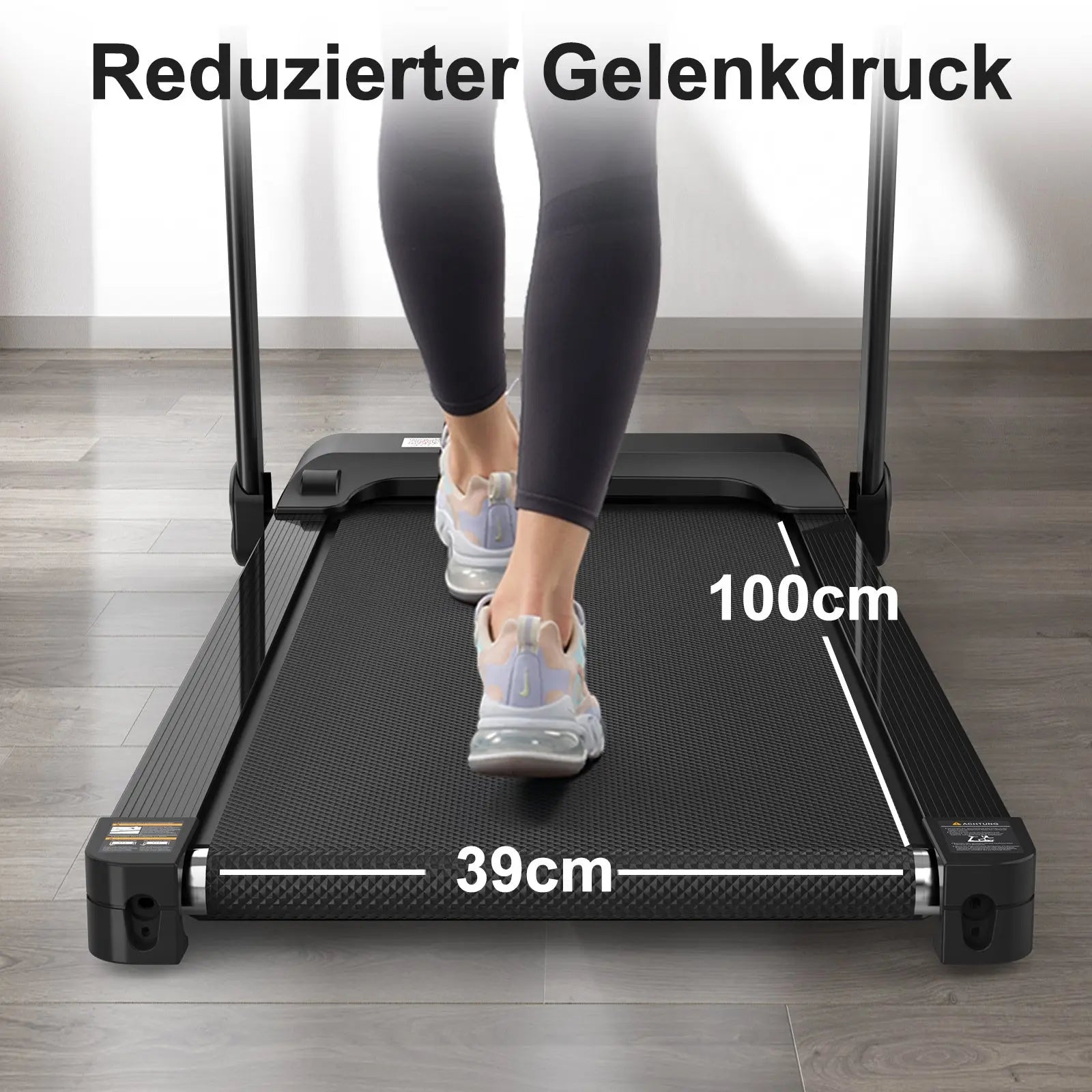 EU Electric Treadmill, Folding Treadmill For Home Up To 12 Kmh, With LED Display, App And Tablet Holder, Compact Treadmill For Home And Office Bpower Fitness