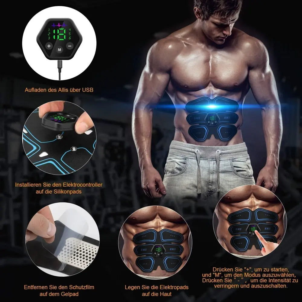 Digital Display Abdominal Muscle Patch EMS Muscle Massage Bpower Fitness