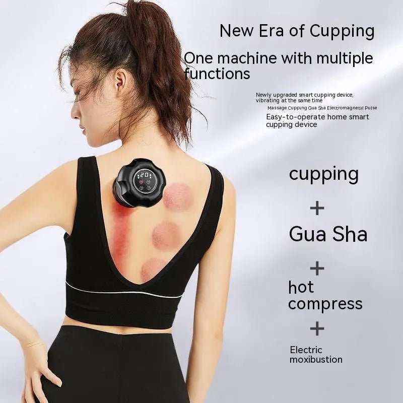 Intelligent Electric Breathing Gua Sha Scraping Massager Whole Body Hot Compress Massage Tank Bpower Fitness