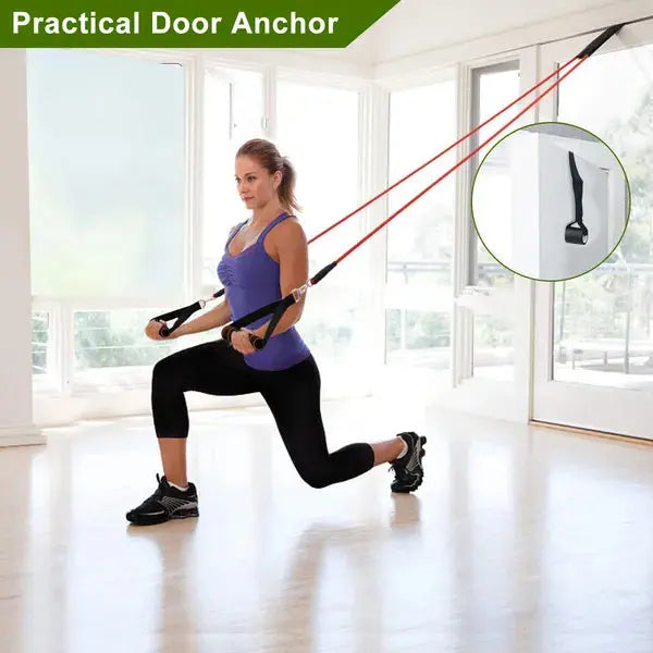 11Pcs Resistance Bands Set Fitness Workout Tubes Exercise Tube Bands Bpower Fitness